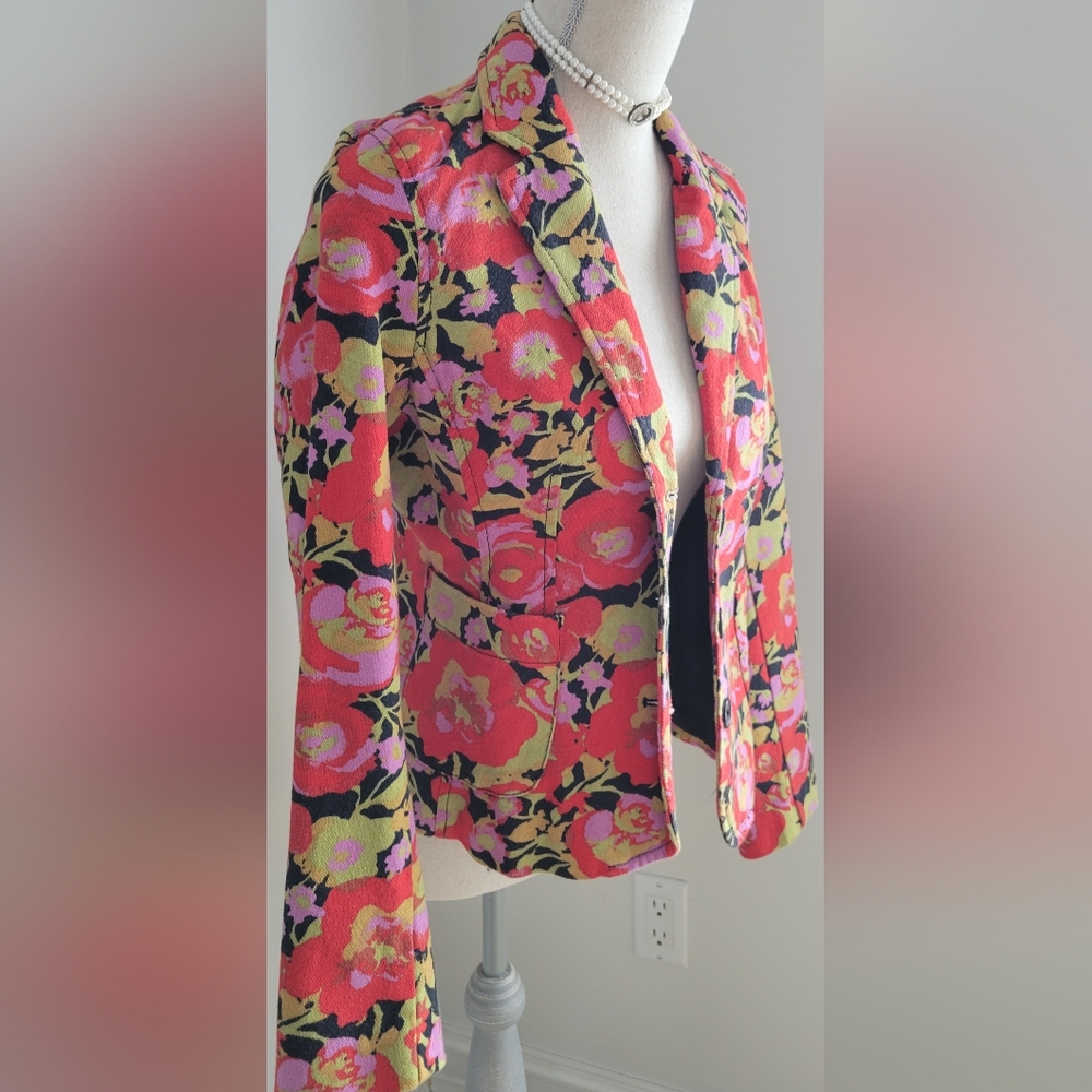 Isaac Mizrahi For Target Bright Floral Blazer